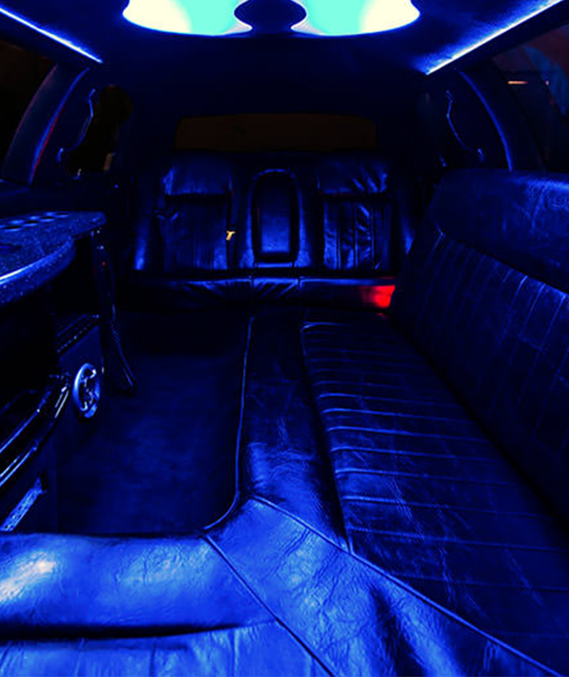 inside a town car limousine
