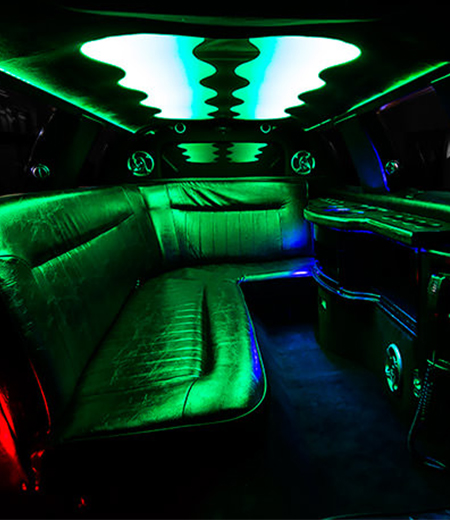 Hummer limo's interior