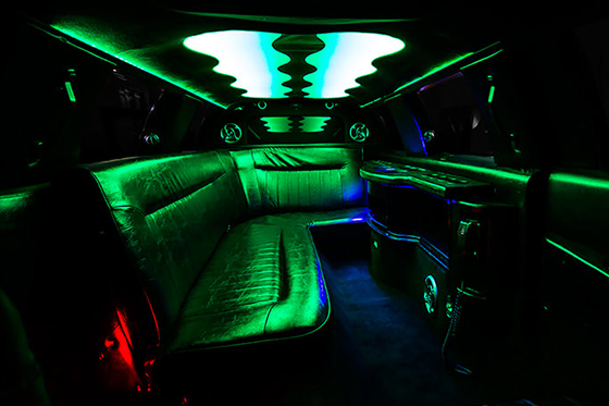 wide Hummer limo seating